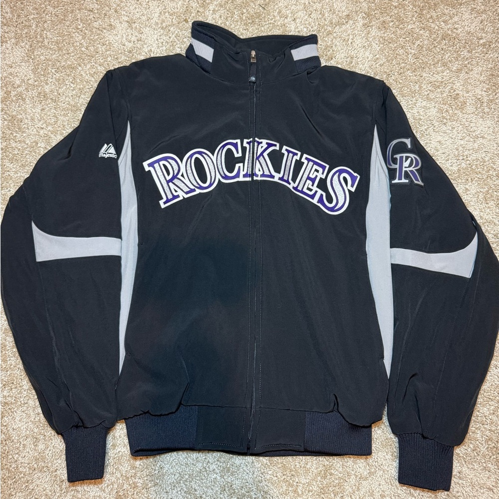 Majestic Authentic Collection Colorado Rockies Therma Base full-zip jacket